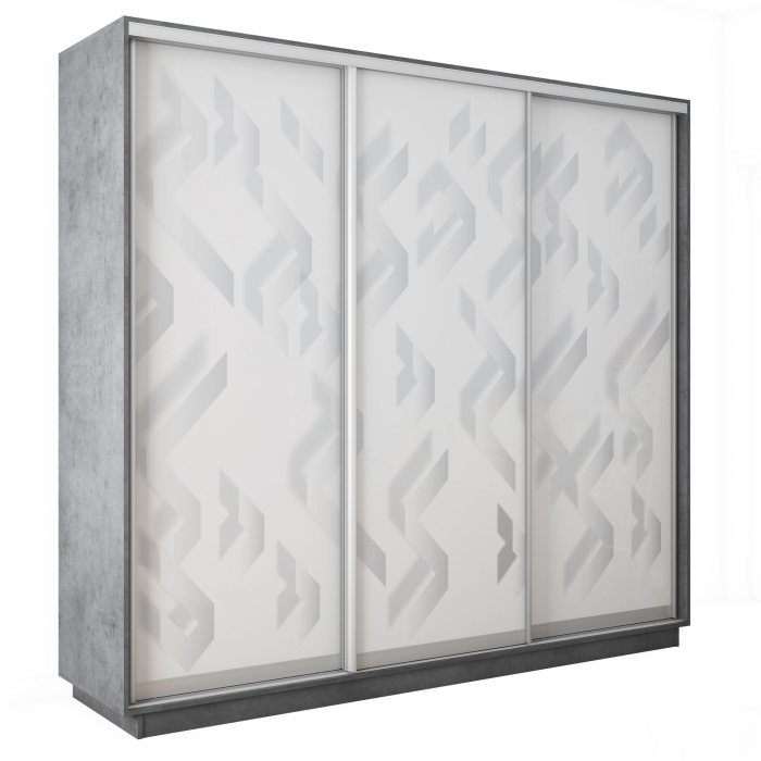 Шкафы-купе 3-х дверные, Шкаф-купе Экспресс 3-х дверный Фотопечать Ленты Стекла 180х60х240
