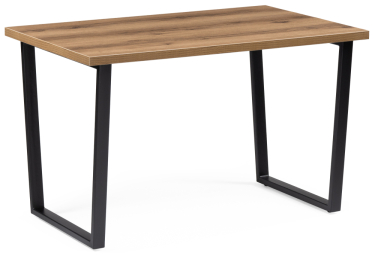 Стол деревянный Лота Лофт 120 25 мм (черный матовый)