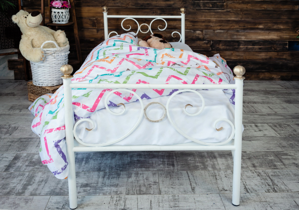 Кровати одноярусные, Детская металлическая кровать Кэтти