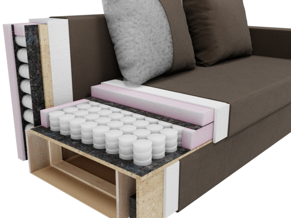 Диваны еврокнижки, Прямой диван Генри,НПБ,еврокнижка,велюр