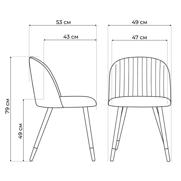 Стулья, Стул Gabi black/gold