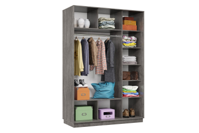 Шкаф-купе Премьер 12 (01ЗГ;01ЗГ) фасады зеркало графит/двухдверный/Профиль чёрный муар