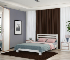 Кровати 120 см, Кровать НИКА 1,2х2, белый