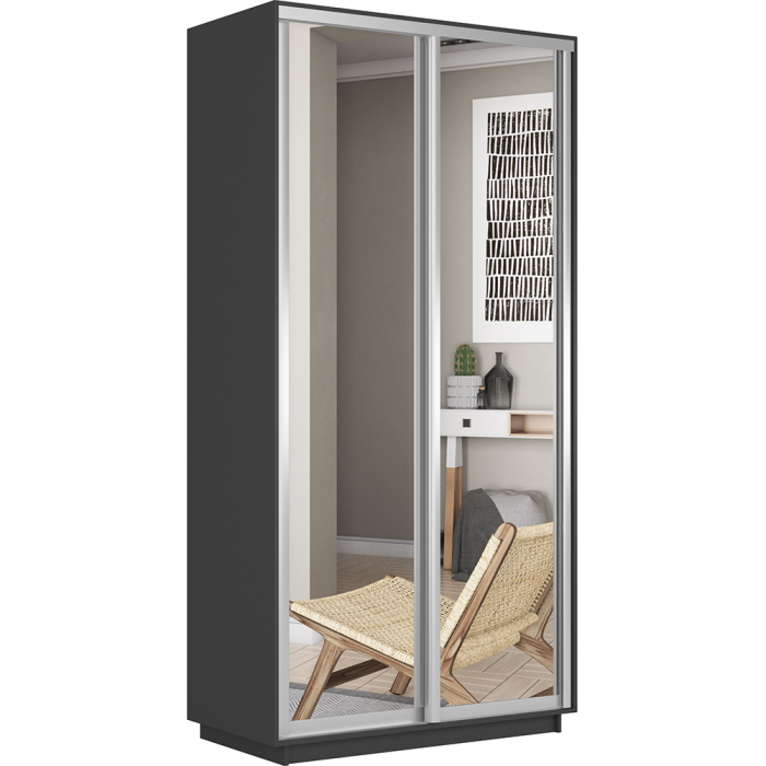 Шкафы-купе 2-х дверные, Шкаф-купе Экспресс Хит 2х дверный Зеркала 120х60х220