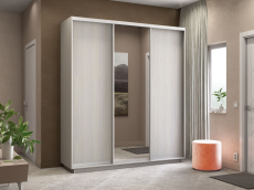 Шкафы-купе 3-х дверные, Шкаф-купе Экспресс Медиум (1 зеркало) трио 2400 x 2100 x 450