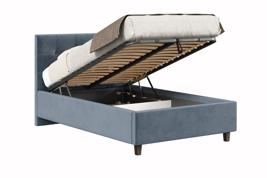 Мягкая кровать, Кровать Турин 1200 с подъёмным механизмом, велюр