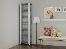 Открытые, Стеллаж модульный Универсальный 35х51х230 Белое стекло