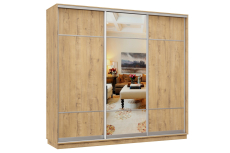 Шкафы-купе 3-х дверные, Шкаф-купе Премьер Лайт 58 (08;11;08) трехдверный