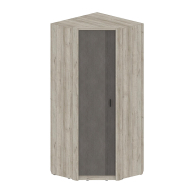 Для одежды, Шкаф угловой Шер ШК-2321, дуб серый/айронвуд серебро