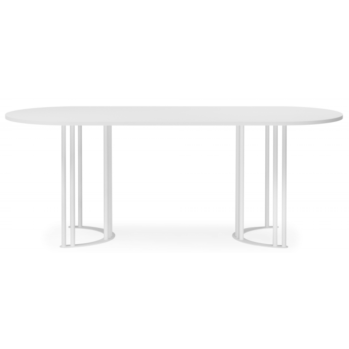 Обеденные столы, Стол Хьюго О 200 х 90 (белые ноги)