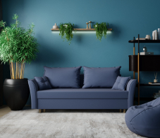 Диваны еврокнижки, Прямой диван Наоми,еврокнижка,велюр