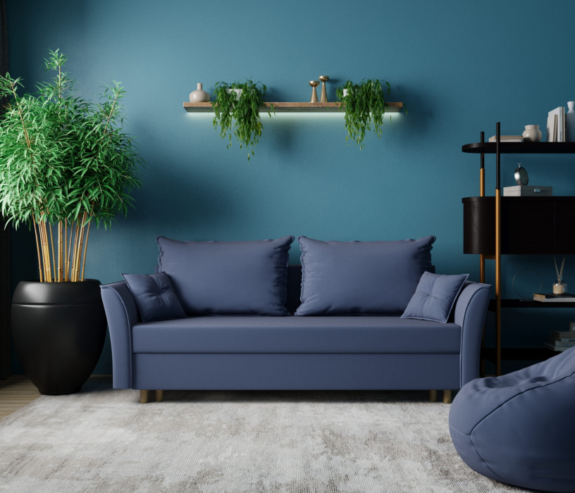 Диваны еврокнижки, Прямой диван Наоми,еврокнижка,велюр