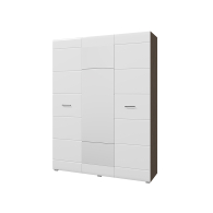 Для одежды, Шкаф Ненси 3-х ств., венге, белый глянец