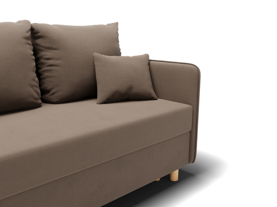 Диваны кровати со спальным местом, Прямой диван Санти,еврокнижка,велюр