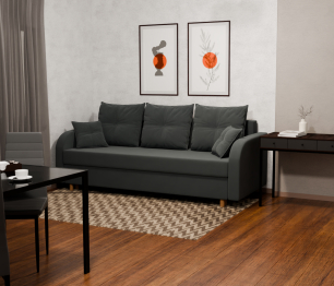 Прямой диван Генри,НПБ,еврокнижка,велюр