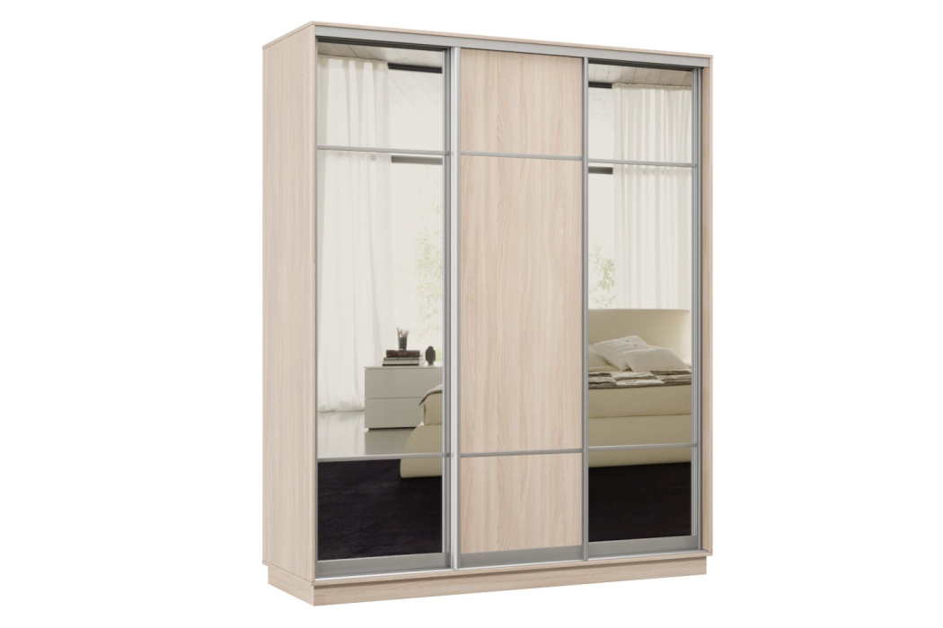 Шкафы-купе 3-х дверные, Шкаф-купе Премьер Лайт 30 (11;08;11) трехдверный