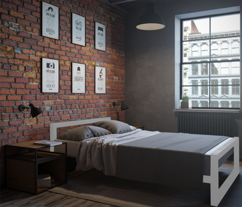 Кровати 160 см, Кровать в стиле лофт Ричмонд 1.6