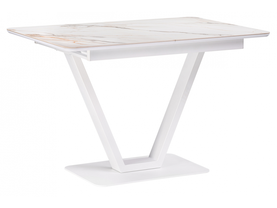 Обеденные столы, Стол  Бугун 120х80х77 белый мрамор с прожилками