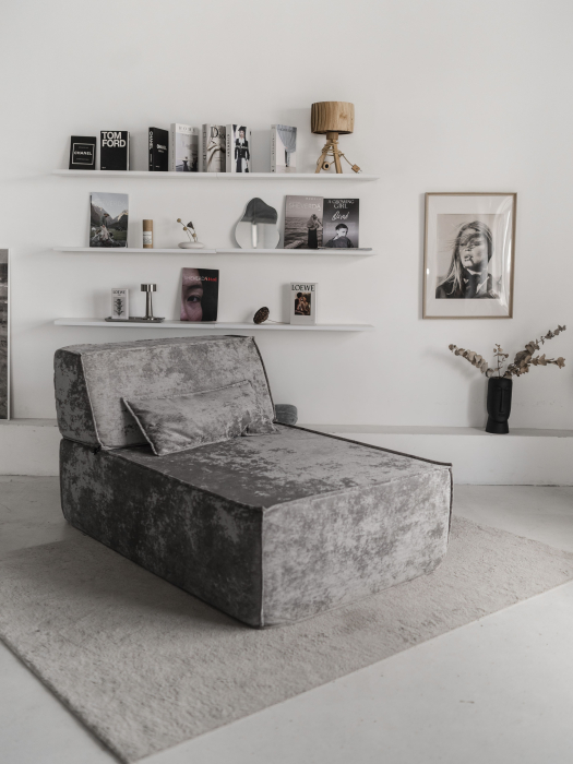 Бескаркасная мебель, Бескаркасная оттоманка Клайд,плюше