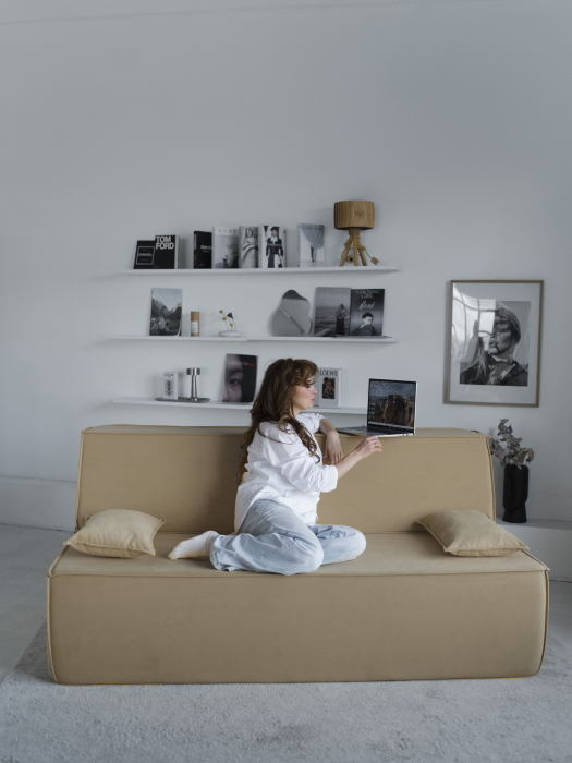 Бескаркасные диваны, Диван бескаркасный Клайд, велюр