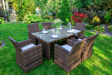 Обеденный комплект FIONA из искусственного ротанга