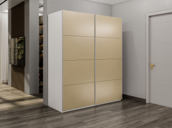 Шкаф-купе Эста 2-х дверный Стекла фисташка/Доводчик 160х66х240