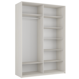 Шкаф-купе Прайм 2-х дверный Стекла белые/Доводчики 140х57х230