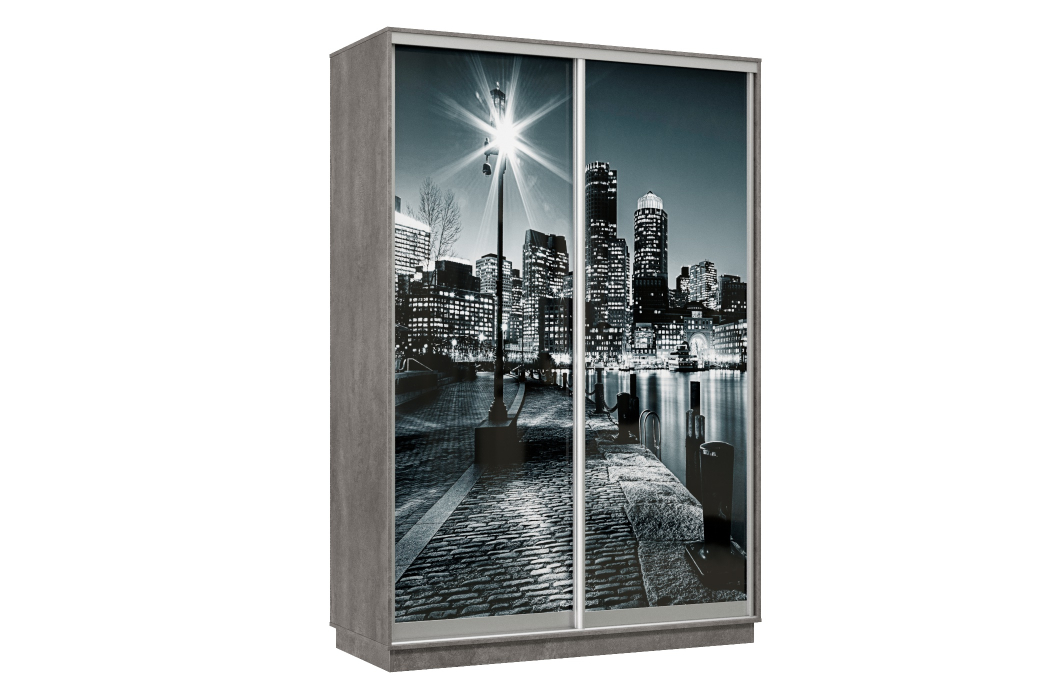 Шкафы-купе 2-х дверные, Шкаф-купе Премьер Лайт 10 Ф-1356 двухдверный