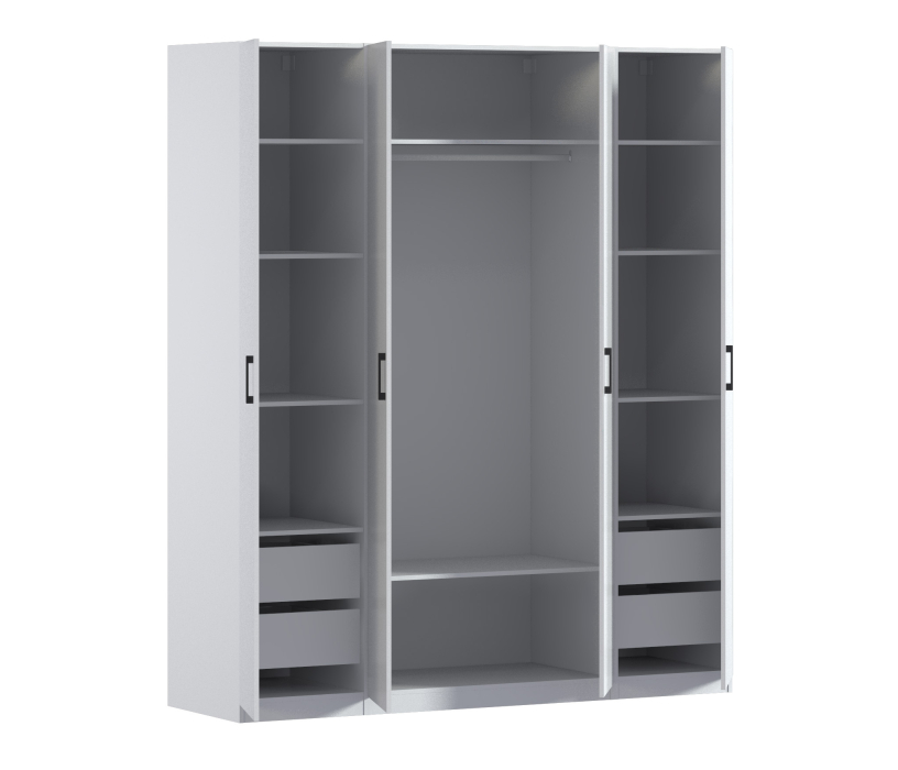 Для одежды, Шкаф четырехдверный Макс 2000 мм, вариант №2 (ЛДСП)