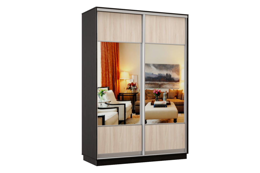 Шкафы-купе, Шкаф-купе Премьер Лайт 01 Мини (05;05) двухдверный