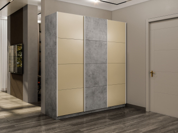 Шкаф-купе Прайм Широкий 3-х дверный Стекла фисташка/ДСП/Доводчики 240х57х230