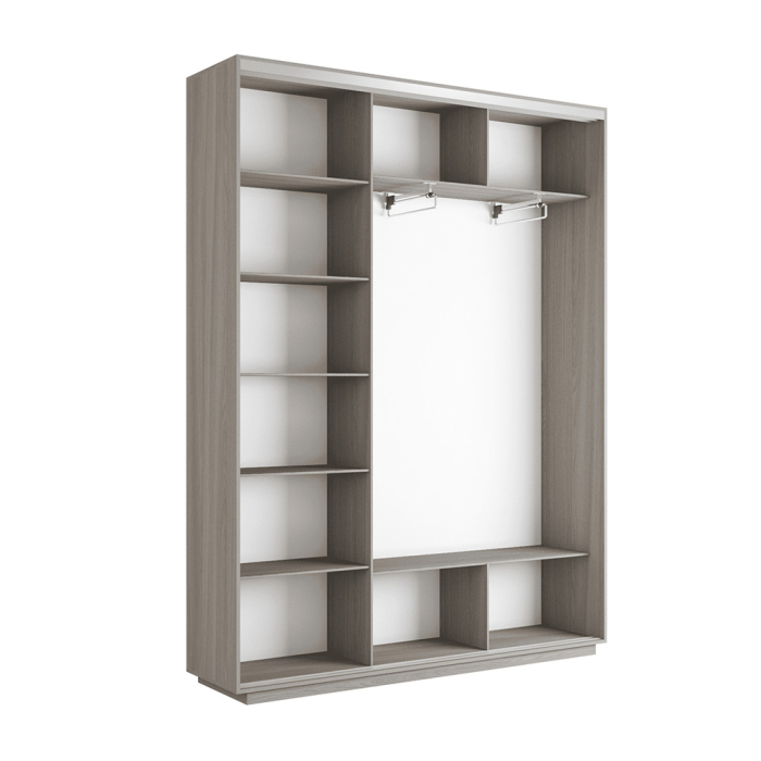 Шкафы-купе 3-х дверные, Шкаф-купе Экспресс 3-х дверный Фотопечать Квадрат Стекла 180х45х240