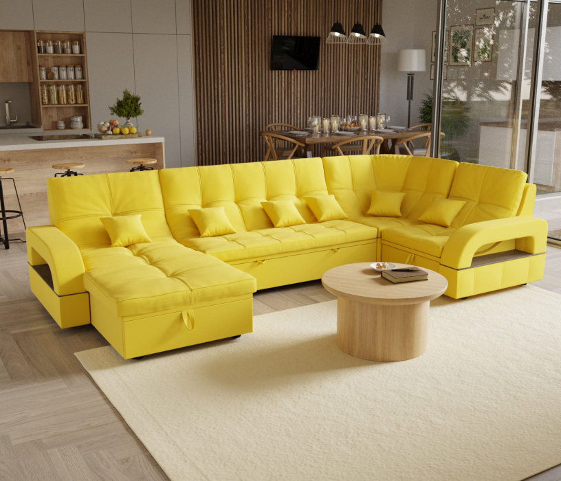 Диваны угловые в гостиную, Модульный диван Майами-4,венеция,велюр