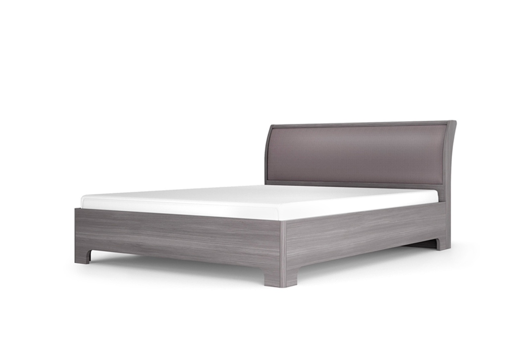 Кровати с мягким изголовьем, Кровать-3 с ортопедическим основанием Парма НЕО, 900, лиственница темная, экокожа дила