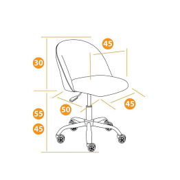 Кресло MELODY, флок, синий