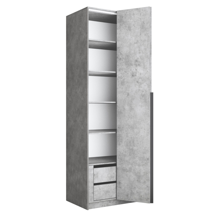 В спальню, Шкаф Локер 2-х дверный (Гармошка) доп. полки + модуль