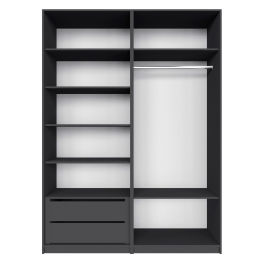 Распашной шкаф Локер 800+800 с ящиками и полками слева