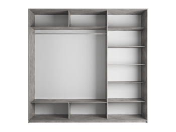 Шкаф Прайм трио Стекло белое 2300 x 2100 x 570