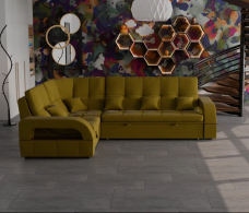 Диваны угловые в гостиную, Модульный диван Майами-3,микровелюр,антивандальная и водостойкая ткань,венеция