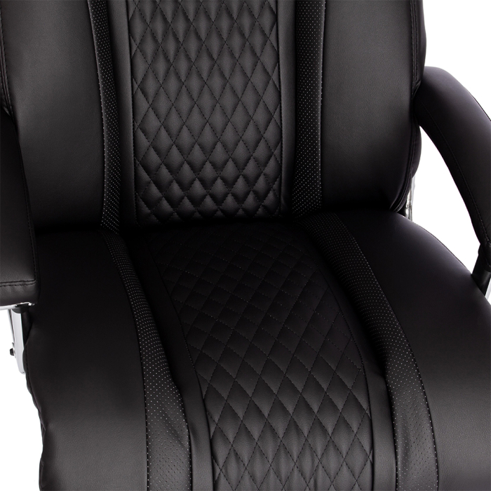 Для офиса и дома, Кресло Trust (max) кож/зам, черный/черный стеганный/черный