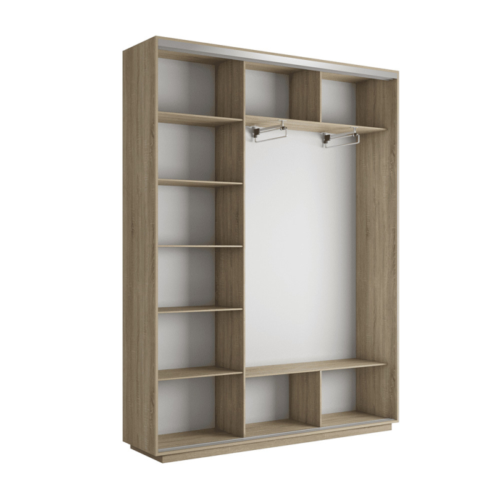 Шкафы-купе 3-х дверные, Шкаф-купе Экспресс 3-х дверный Фотопечать Шелк Стекла 210х45х240