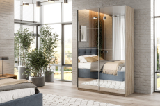 Шкафы-купе 2-х дверные, Шкаф-купе Smart 1422 2х дверный (фасады зеркало) профиль серебро