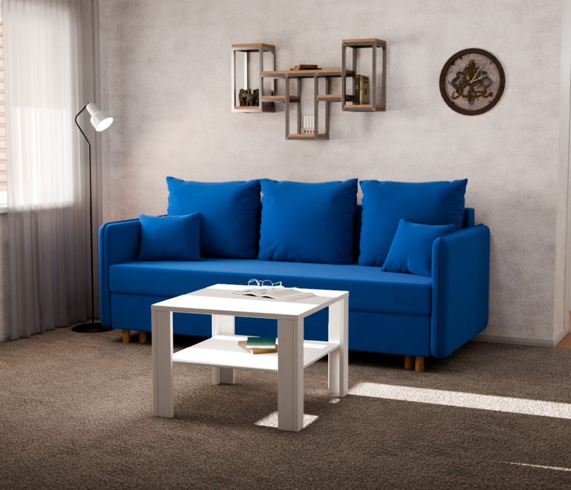 Диваны кровати со спальным местом, Прямой диван Санти,еврокнижка,велюр