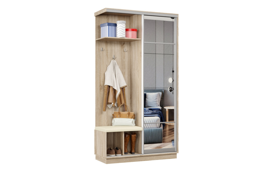 Прихожие, Прихожая Премьер 04 Лайт Мини 11 Левая Мягкая