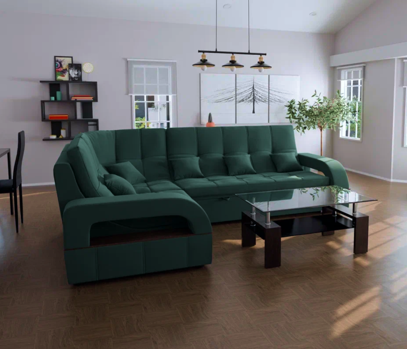 Диваны угловые в гостиную, Модульный диван Майами-3,микровелюр,антивандальная ткань,венеция