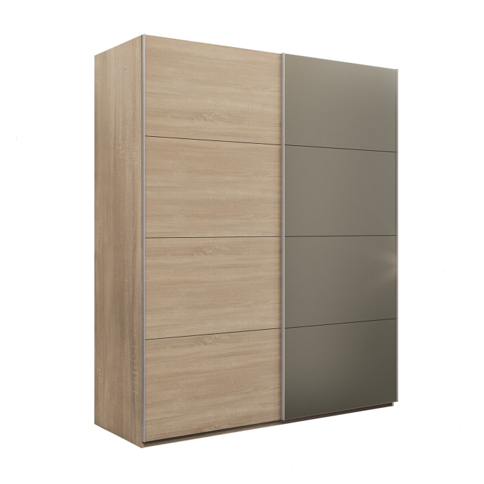 Шкафы-купе 2-х дверные, Шкаф-купе Эста 2-х дверный ДСП/Стекла хаки/Доводчик 200х66х240