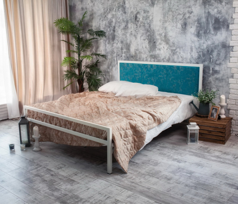 Кровати 160х200, Кровать в стиле лофт Лоренцо 1.6 (Белый)