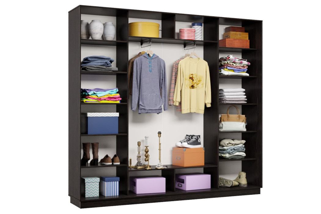 Шкафы-купе 3-х дверные, Шкаф-купе Премьер 57 (01ЗГ;01ЗГ;01ЗГ) фасады зеркало графит/трёхдверный/Профиль чёрный муар