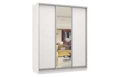 Шкафы-купе 3-х дверные, Шкаф-купе Премьер Лайт 23 (02;01;02) трехдверный