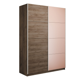 Шкаф-купе Прайм 2-х дверный ДСП/Стекло пудра/Доводчики 160х57х230